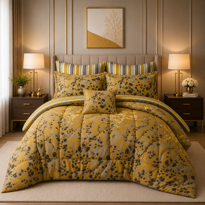 Premium Summer King Size Comforter Set - 7-Piece M7