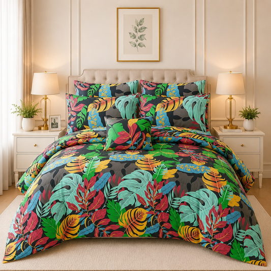 Premium Summer King Size Comforter Set - 7-Piece