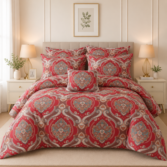 Premium Summer King Size Comforter Set - 7-Piece A47