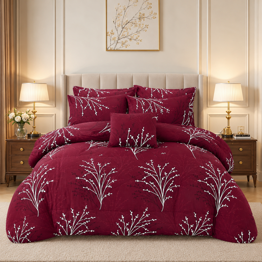 Premium Summer King Size Comforter Set - 7-Piece A40
