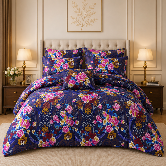 Premium Summer King Size Comforter Set - 7-Piece A23