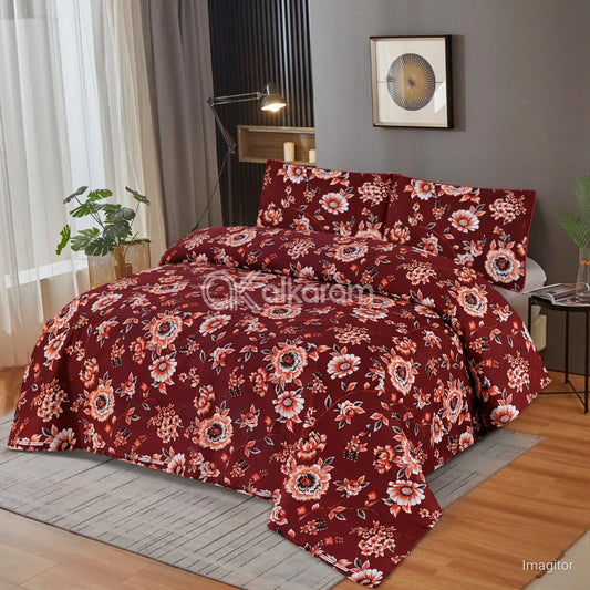 3 Pcs Cotton Bed Sheet Set B-9