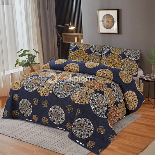 3 Pcs Cotton Bed Sheet Set B-1