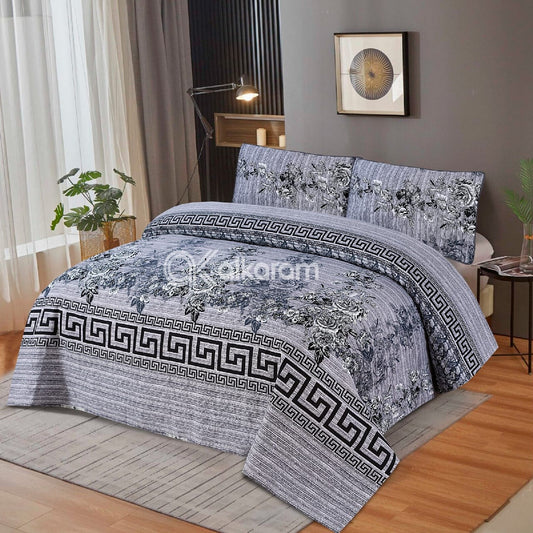 3 Pcs Cotton Bed sheet B-16