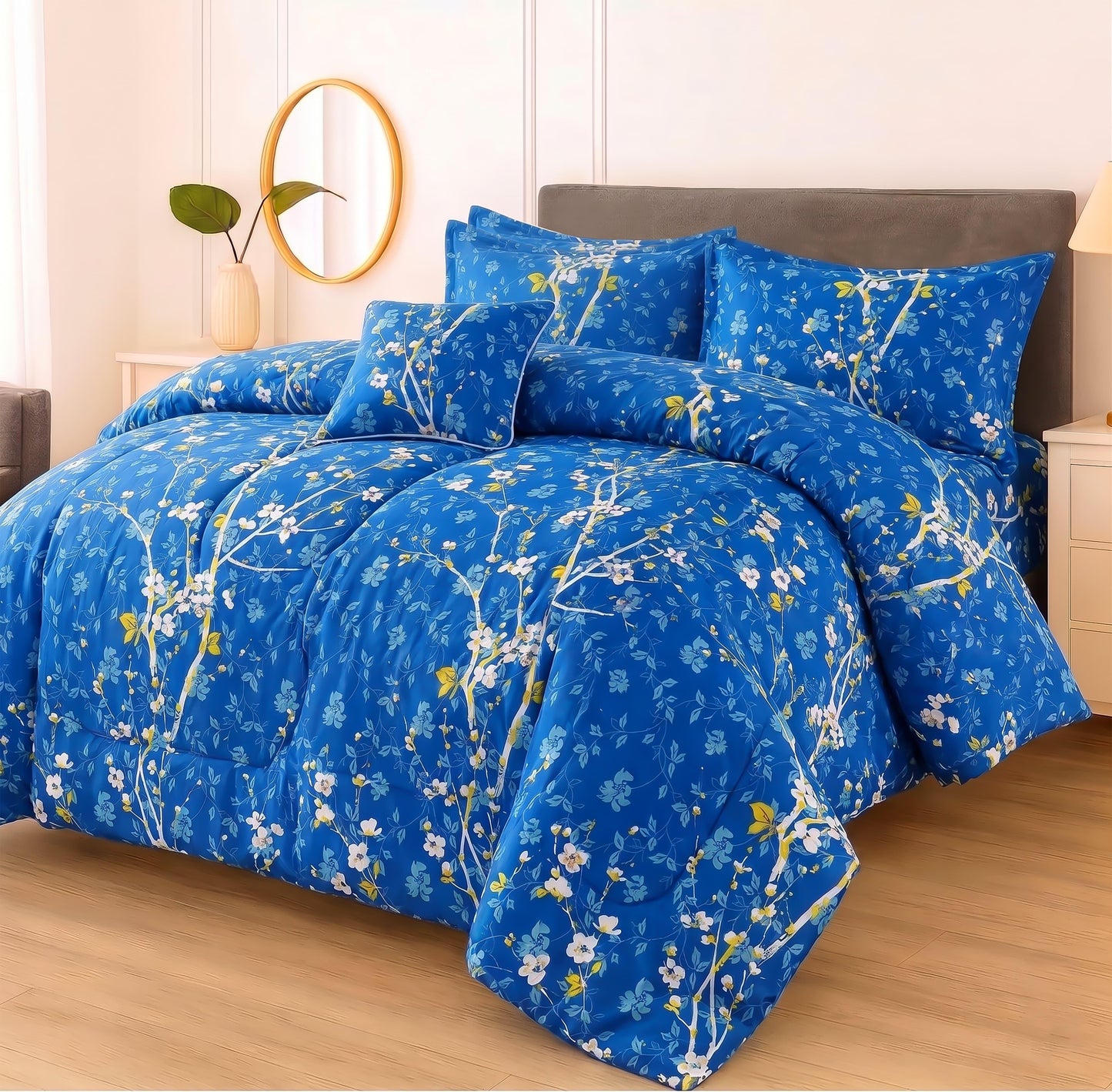 Premium Summer King Size Comforter Set - 7-Piece A16