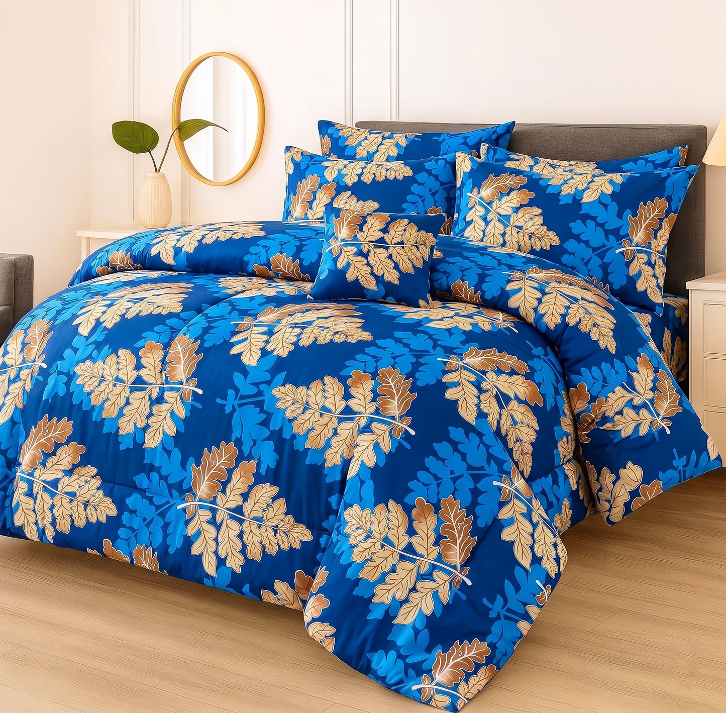 Premium Summer King Size Comforter Set - 7-Piece A12