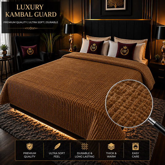 Luxury Bubble AC Blanket-Camel Brown / Tan