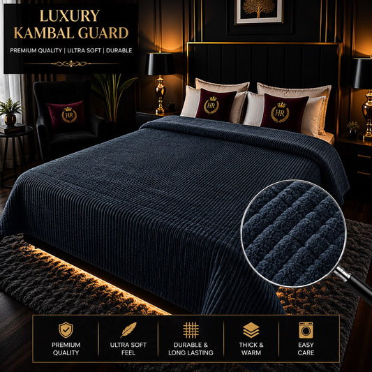 Luxury Bubble AC Blanket-Charcoal Blue