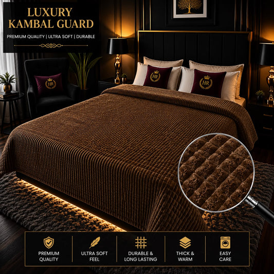 Luxury Bubble AC Blanket-Chocolate Brown