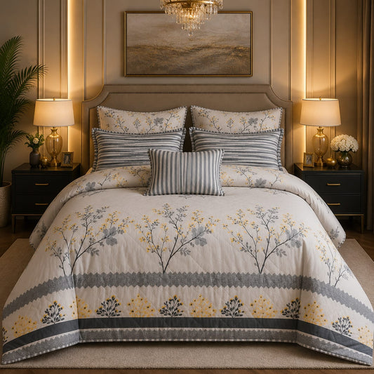Premium Summer King Size Comforter Set - 7-Piece N29