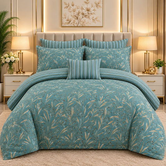 Premium Summer King Size Comforter Set - 7-Piece A31