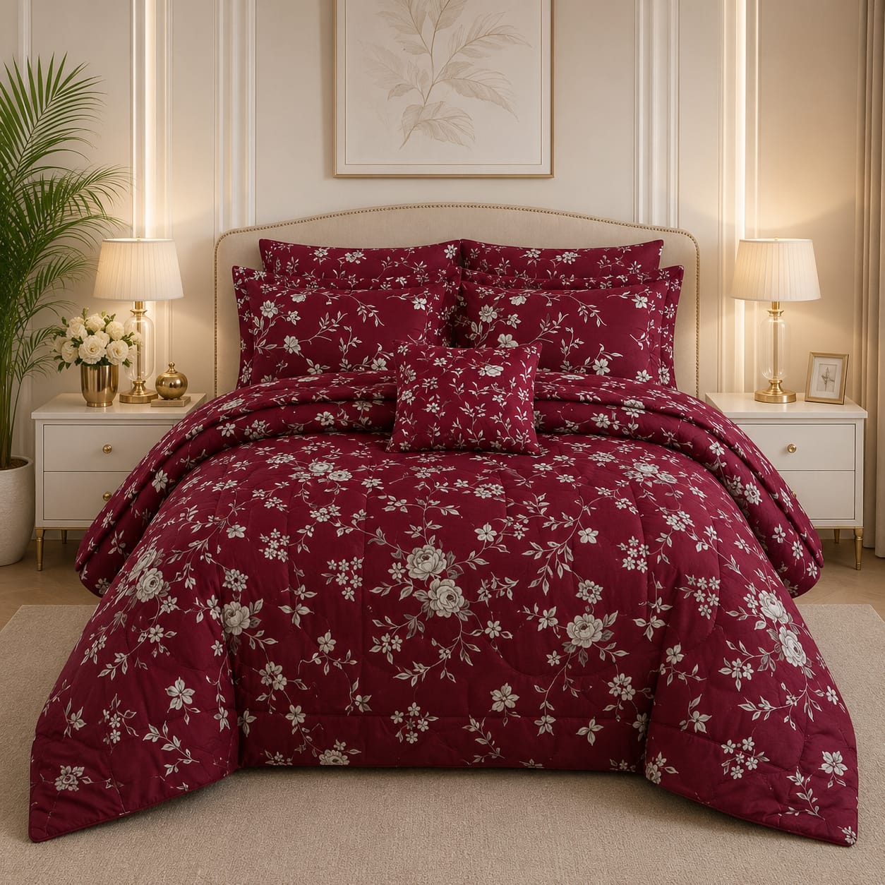 Premium Summer King Size Comforter Set - 7-Piece A8
