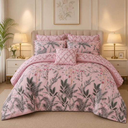 Premium Summer King Size Comforter Set - 7-Piece A14