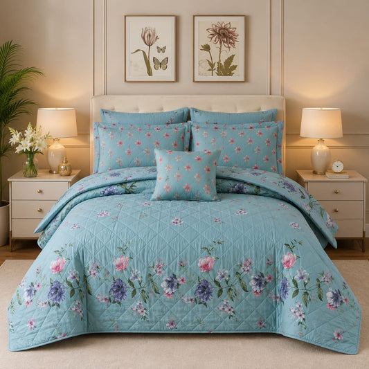 Premium Summer King Size Comforter Set - 7-Piece M8