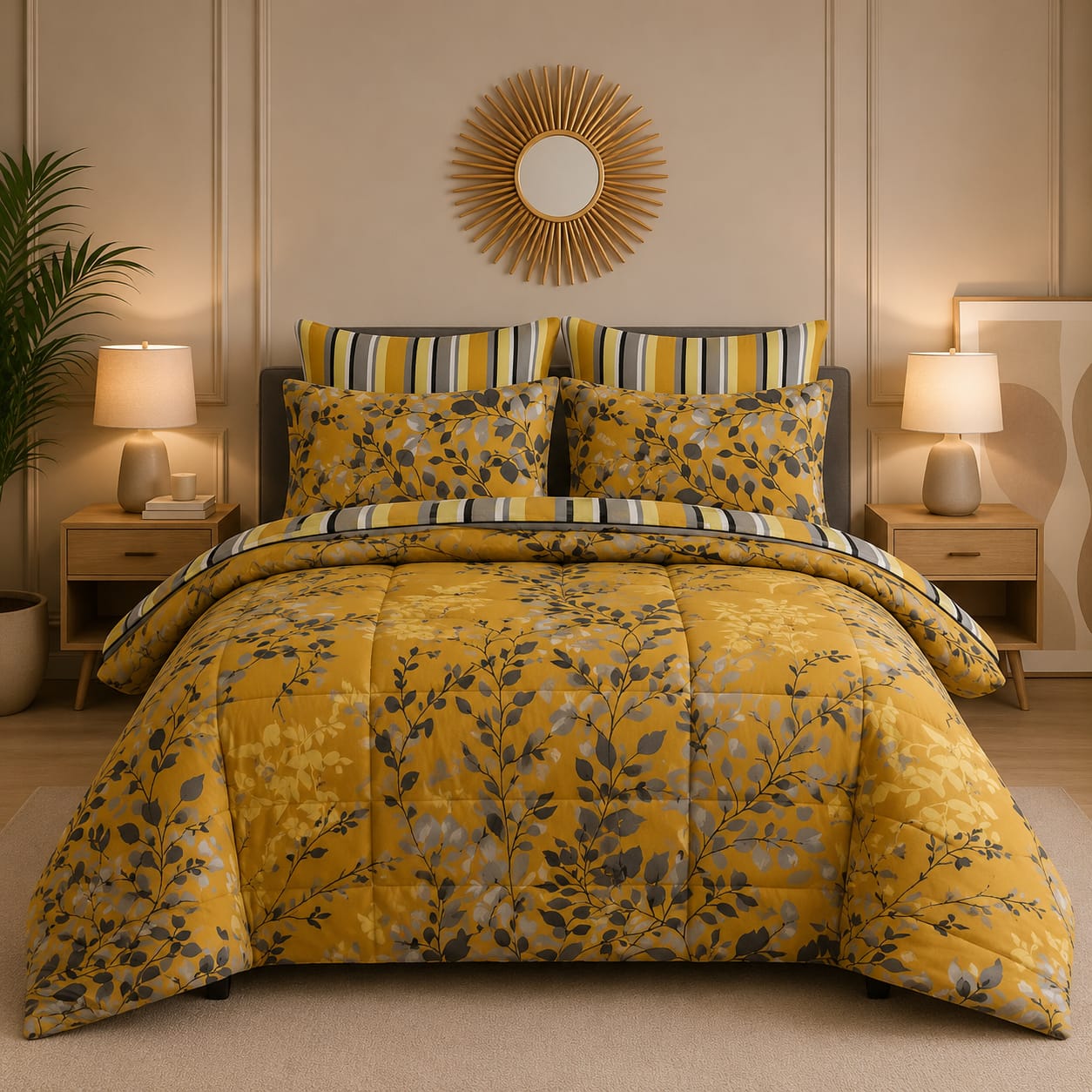 Premium Summer King Size Comforter Set - 7-Piece M7