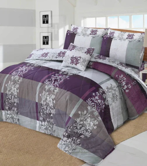 Premium Summer King Size Soft Cotton Comforter Set - 7-Piece N3