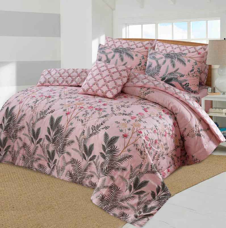 Premium Summer King Size Comforter Set - 7-Piece A14