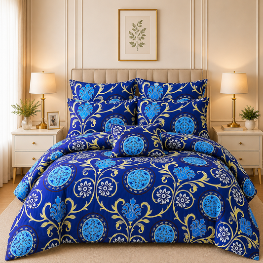 Premium Summer King Size Comforter Set - 7-Piece A43