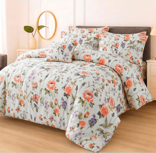 Premium Summer King Size Comforter Set - 7-Piece A18